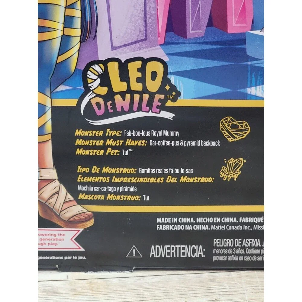 Monster‎ High CLEO DeNILE w/Tut Pet G3 Reboot Mattel 2022 Fashion Doll New